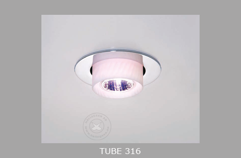 Round Light Fixture in Square Frame
